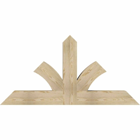 Ekena Millwork Richland Rough Sawn Timber Gable Bracket, Douglas Fir, 60"W x 30"H x 6"D x 6"F, 12/12 Pitch GBW060X30X0606RIC00RDF